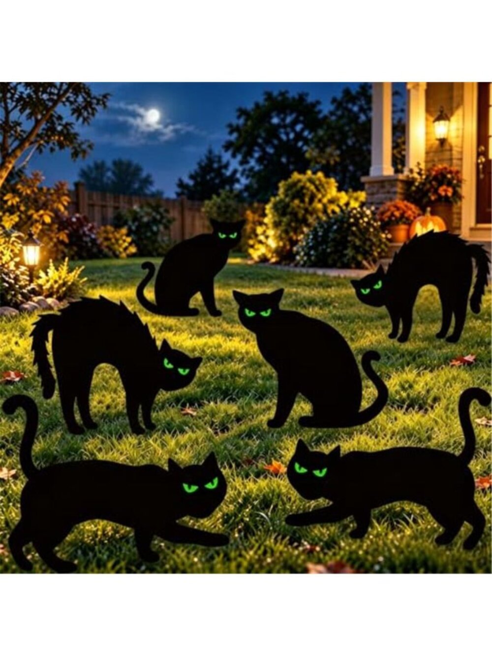 Halloween Decorations Outdoor 6ct Black Cat Decor Yard Signs with Stakes - Picture 7 of 7